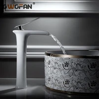 basin faucets waterfall bathroom faucet single handle basin mixer tap chrome faucet brass hot and cold sink water crane silver