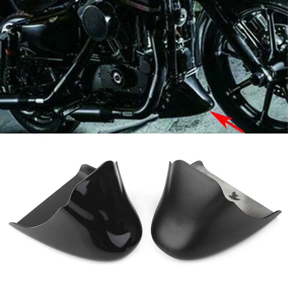 

Black Motorcycle Chin Fairing Spoiler Trim Cover for Harley Sportster 883 1200 Custom XL883C XL1200C ABS Plastic