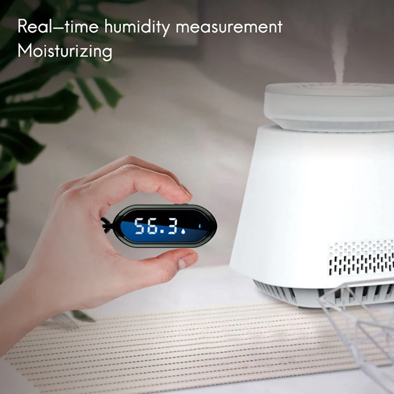 

Air Purifier Mini Portable Temperature and Humidity Test Shows 10 Million Negative Ion Hanging Neck Air Purifier