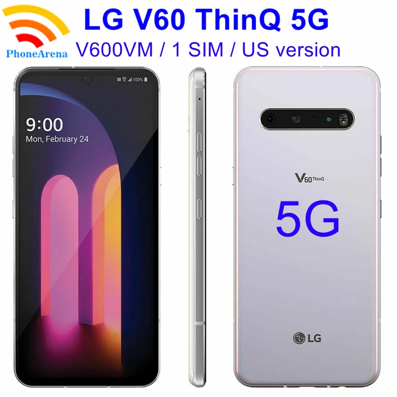 Оригинальный мобильный телефон LG V60 ThinQ 5G V600VM 6 8 дюймов версия для США ОЗУ Гб ПЗУ 128
