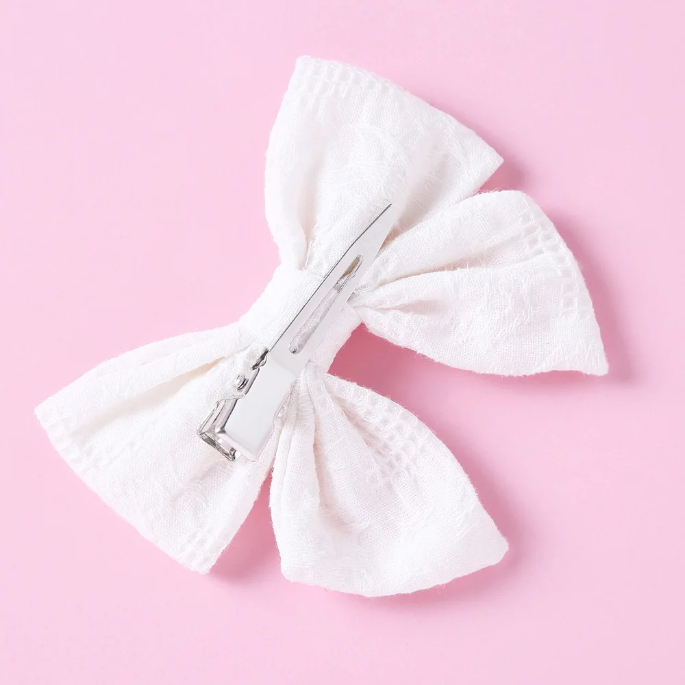 

2Pcs/Lot Broche Cheveux Baby Bow Hair Clip Girl Hairpins Children Jacquard Cotton Cute Hair Accessories Infant Barrette Hairclip