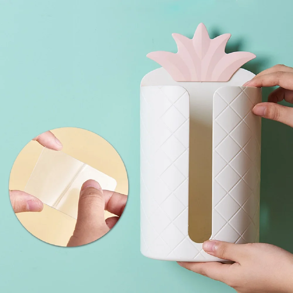 

Pineapple Shape Tissue Box Paper Holder Tissues Storage Container Napkin Organizer Wall Mounted Kitchen Bathroom Decor
