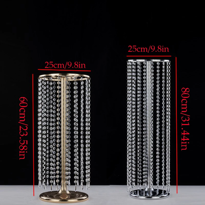 6 шт. декоративные металлические подсвечники из акриловых кристаллов|Свадебные