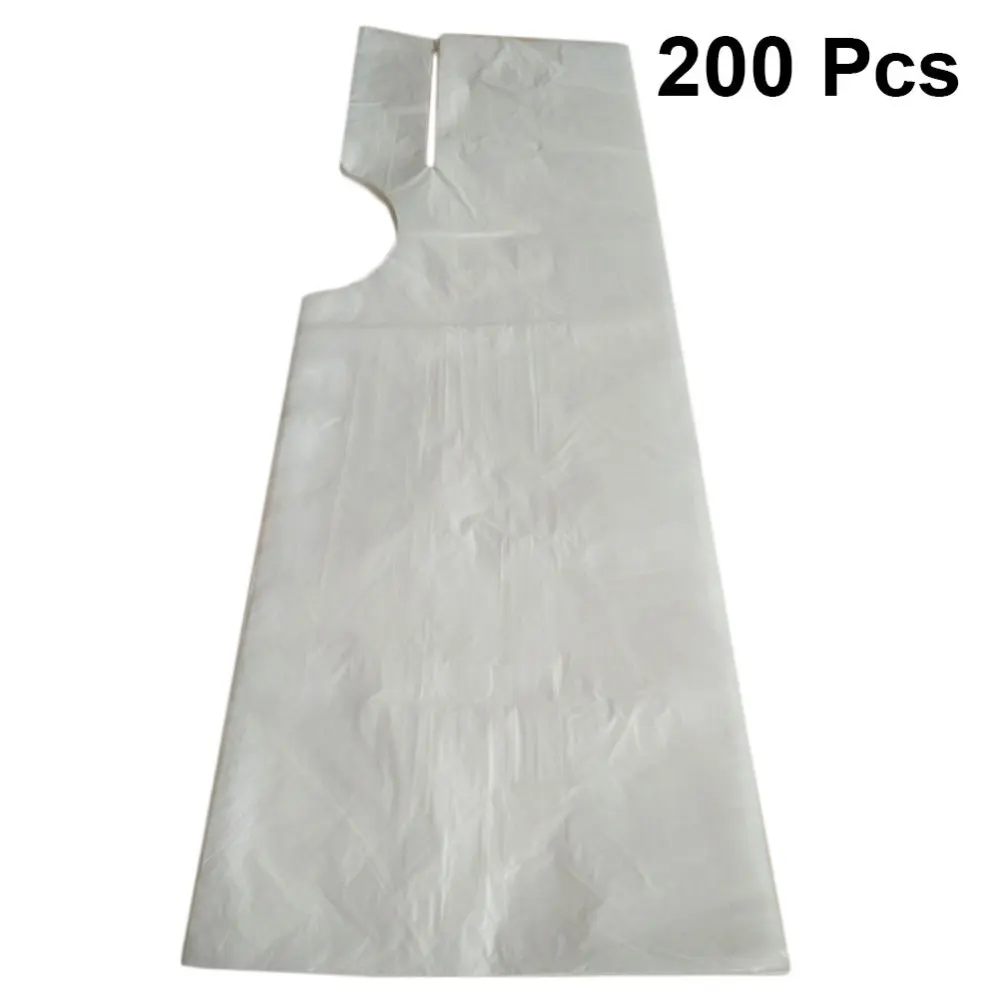 

200PCS Practical Barber Apron Protective PE Material Apron Disposable Barber Cape Barber Accessories for Baber Shop