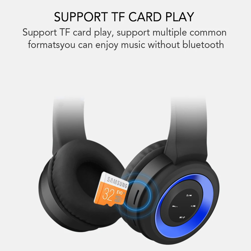 TR905 Bluetooth наушники на голову портативные беспроводные наушники стерео глубокий бас спортивные складные наушники на ухо с микрофоном