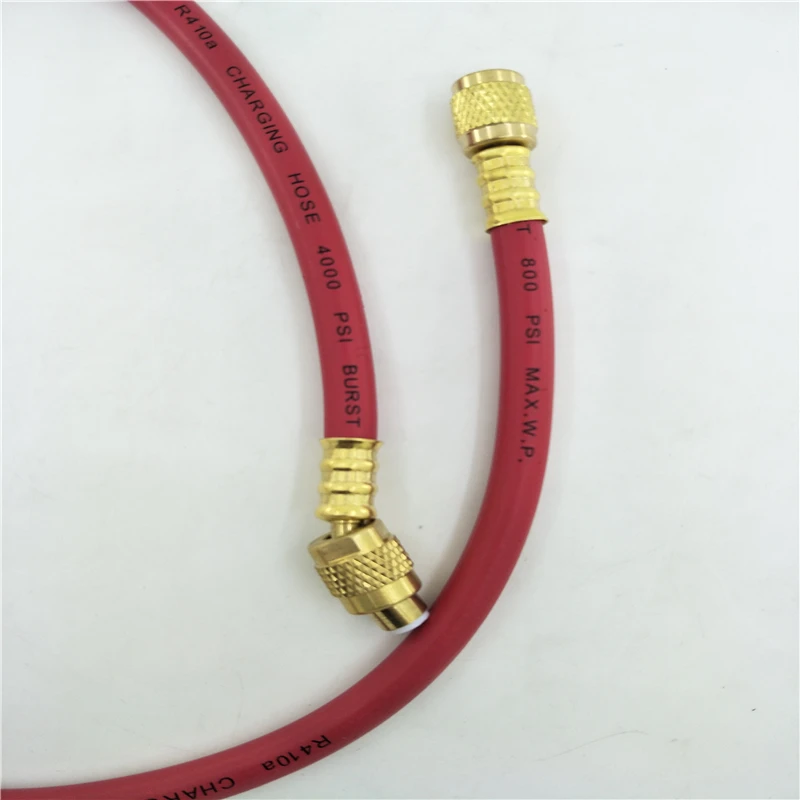 36-дюймовый заряжаемый шланг R410A рабочее давление 800 PSI разрыва 4000 желтый и красный