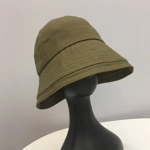 Designer Small Pure-Color Retro Fishermen’s Cap Fashion Women Spring And Summer Bucket Cap Personality Bell-Shaped Basin Cap