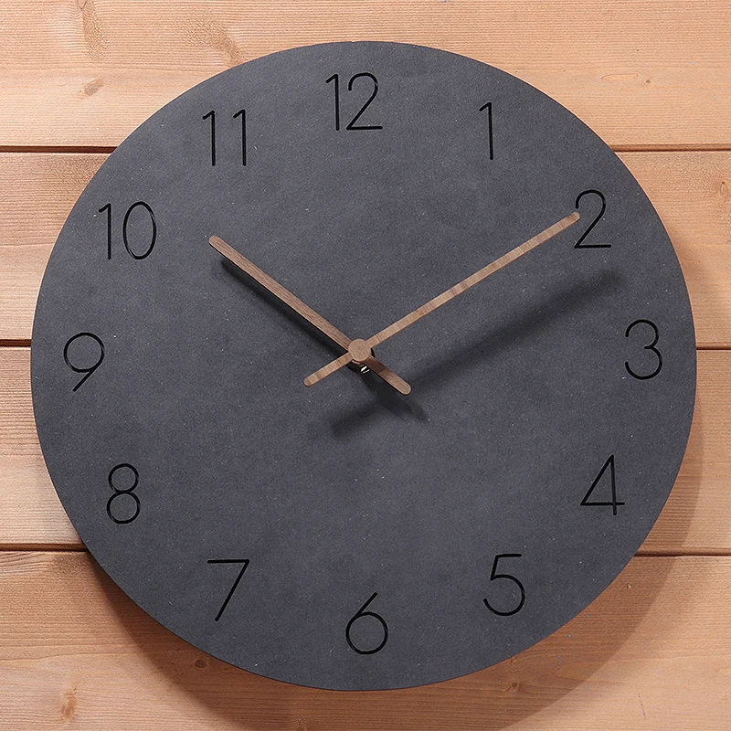 Простые круглые Настенные часы кухонные настенные классический Тихий номер из