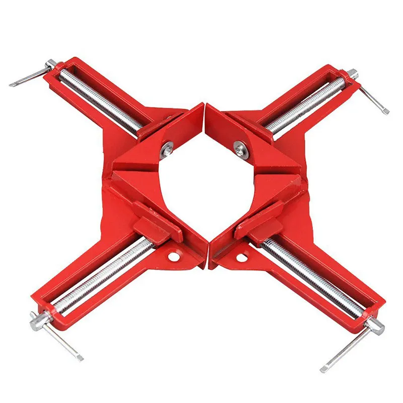 Corner Clamps 3inch 2pcs 90 Degree Right Angle Clamp Mitre Clamp for Wood Working Metal DIY Glass Picture Framing Jig, Quick Gri