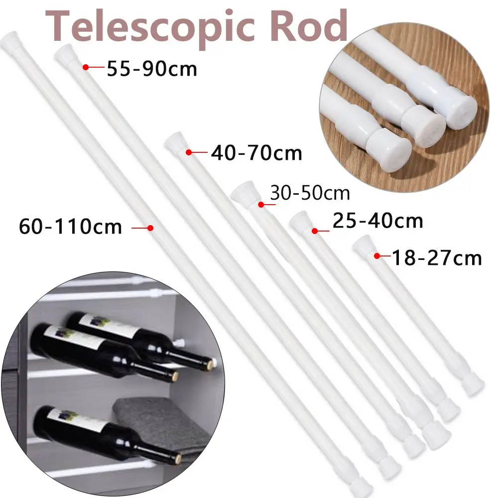 

Adjustable Spring Load Loaded Hanger Durable Curtain Telescopic Pole Extendable Sticks Hanging Rods Bathroom Product