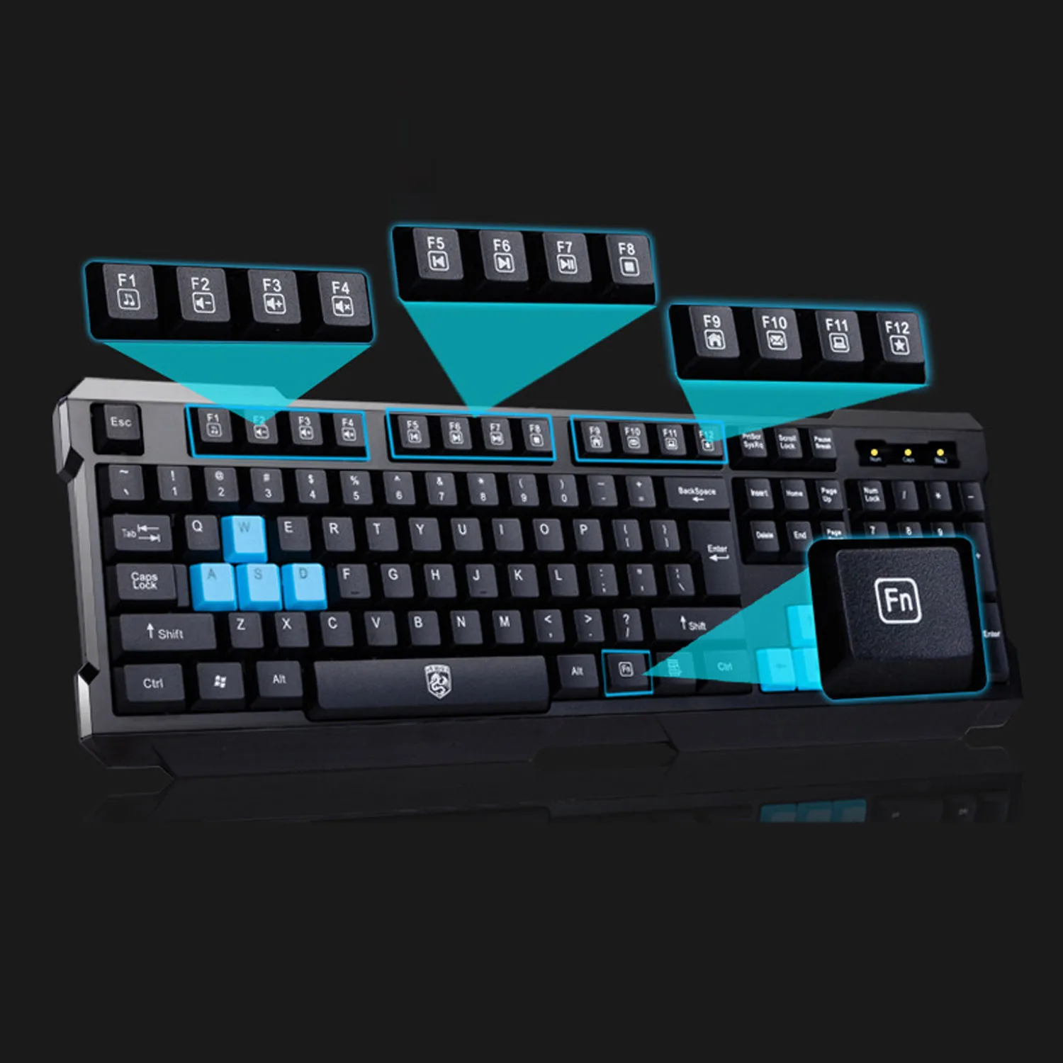 Беспроводная клавиатура и мышь Elisona Gamer 2 4G набор игровых клавиш комбинированные