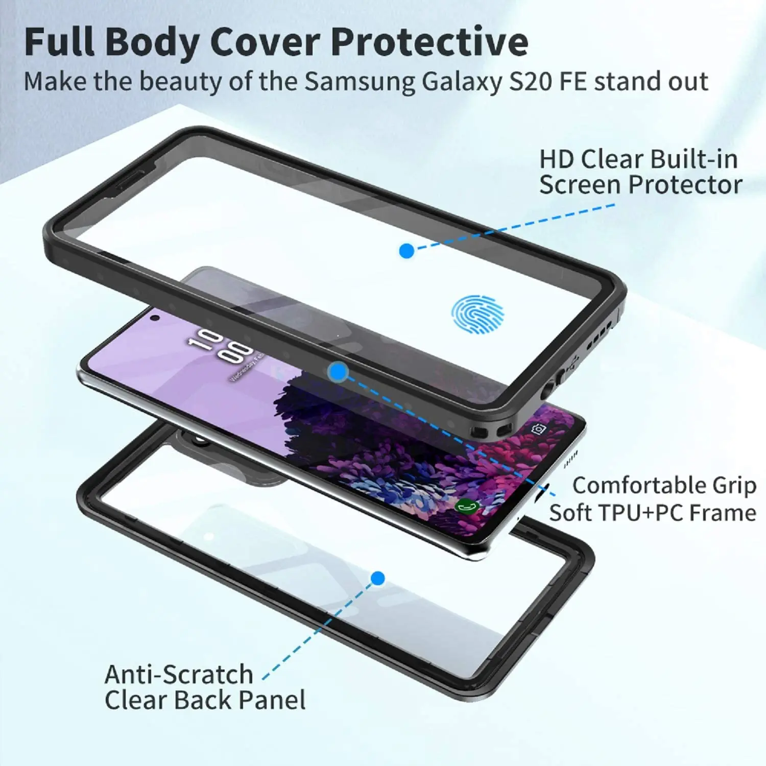 Водонепроницаемый чехол для Samsung Galaxy S21 S20 S10 S9 S8 Plus Note 9 8 10 20 ультраударопрочный