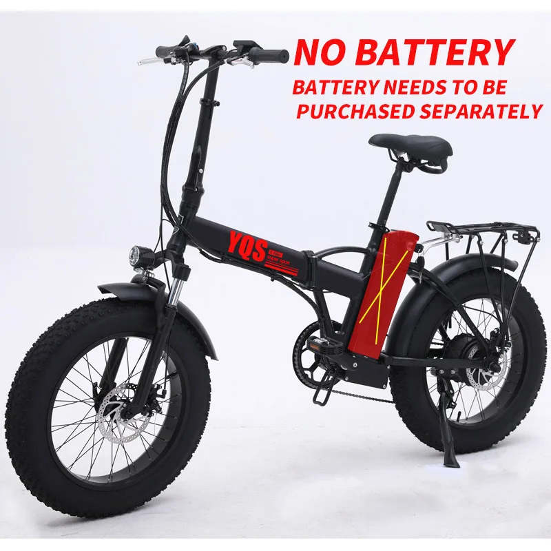 no battery 500W YQS 500 Вт снег горный электровелосипед электрический велосипед 20 Дюймов 4,0 шина электронного велосипеда пляжный велосипед с электроприводом мотоцикл - Цвет: no battery 500W