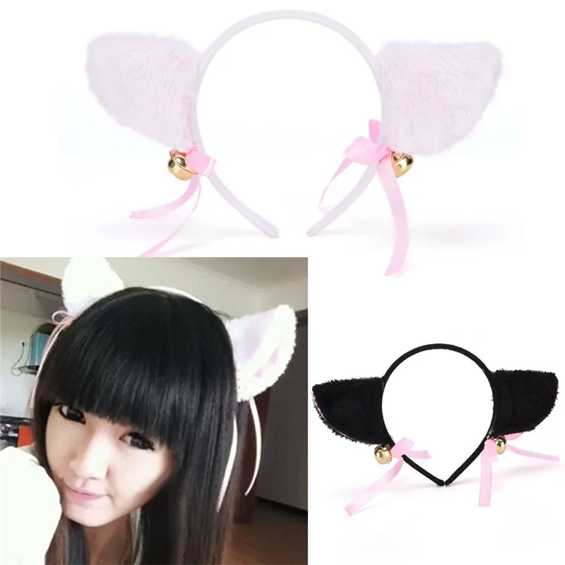 Lovely Night Party Club Bar Decorate Headbands Plush Cat Fox Fur Ear Hairband Girls Anime Cosplay Costume Cat Ear Hairwear New