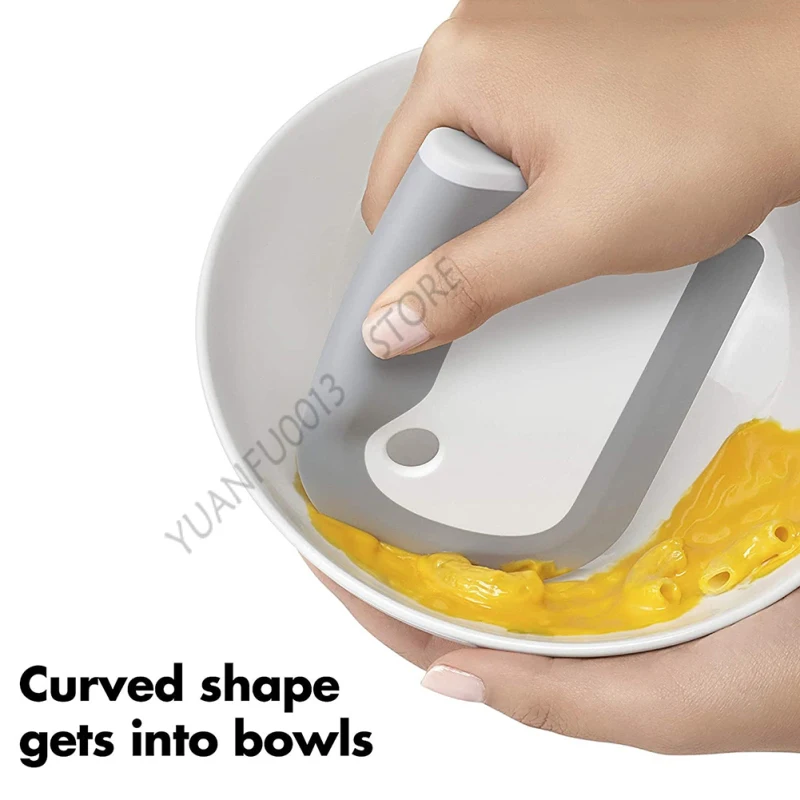 Кухонная интегрированная мягкая резиновая масляная тарелка скребок для посуды