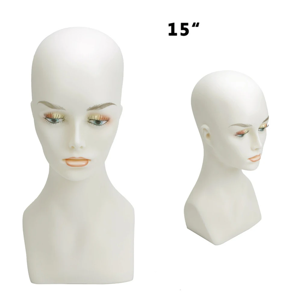 15 &quotвысокий ПВХ пластиковый манекен голова манекена для ожерелья/крышки/парик