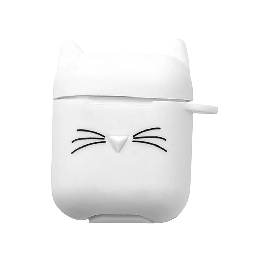 Милые 3D забавные наушники с изображением кота бороды коробка для хранения мягкий