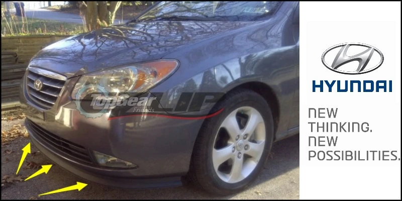 For Hyundai Accent Verna Bumper Lip Lips / Front Spoiler Deflector TOPGEAR Friends Car Tuning Body Kit Strip Skirt | Автомобили и