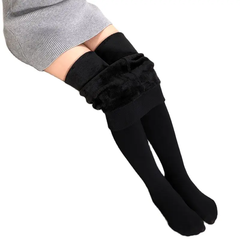 Хлопковые зимние теплые леггинсы для девочек утепленные бархатные