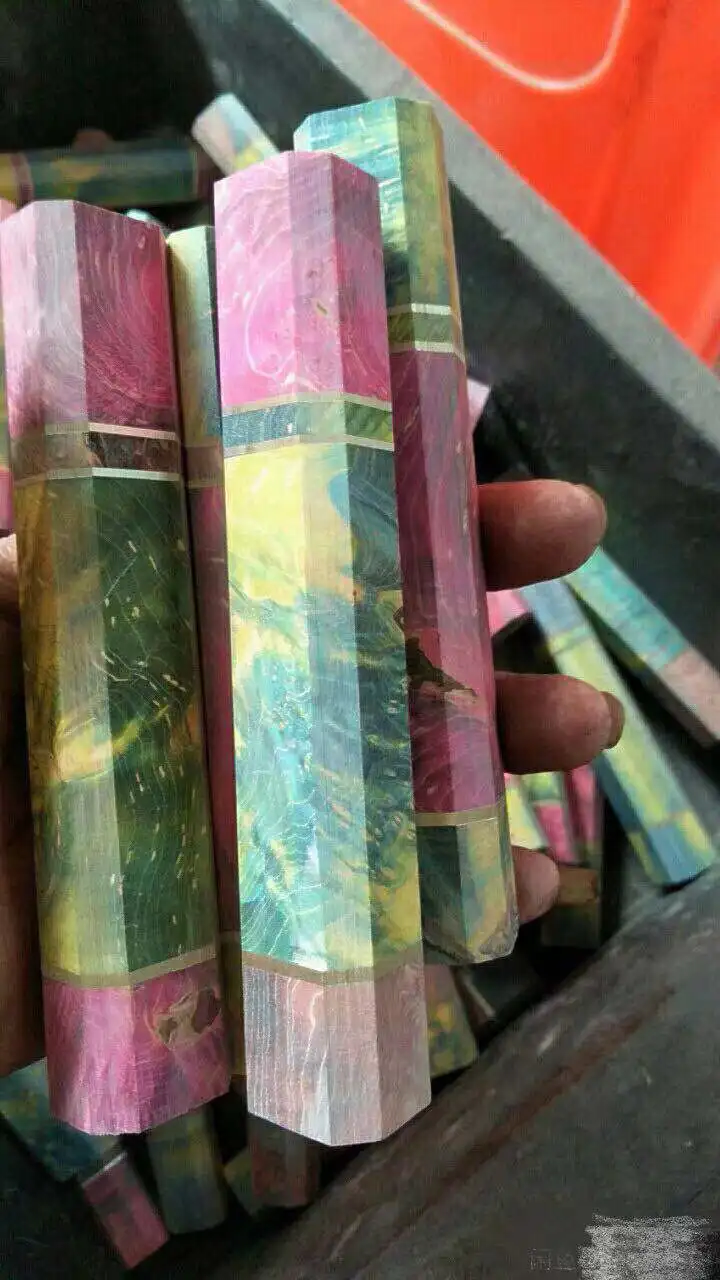 Рожка буйвола из натурального черного эбенового дерева восьмиугольная ручка