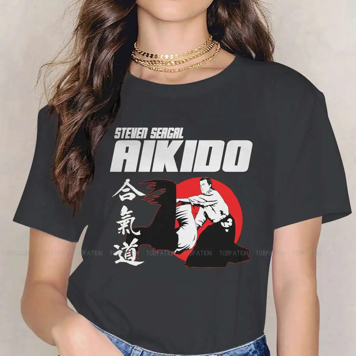 

Японская Повседневная футболка KANJI Aikido Hapkido Boken Танто Джо боевые искусства креативные топы Удобная футболка женская идея подарка 5XL