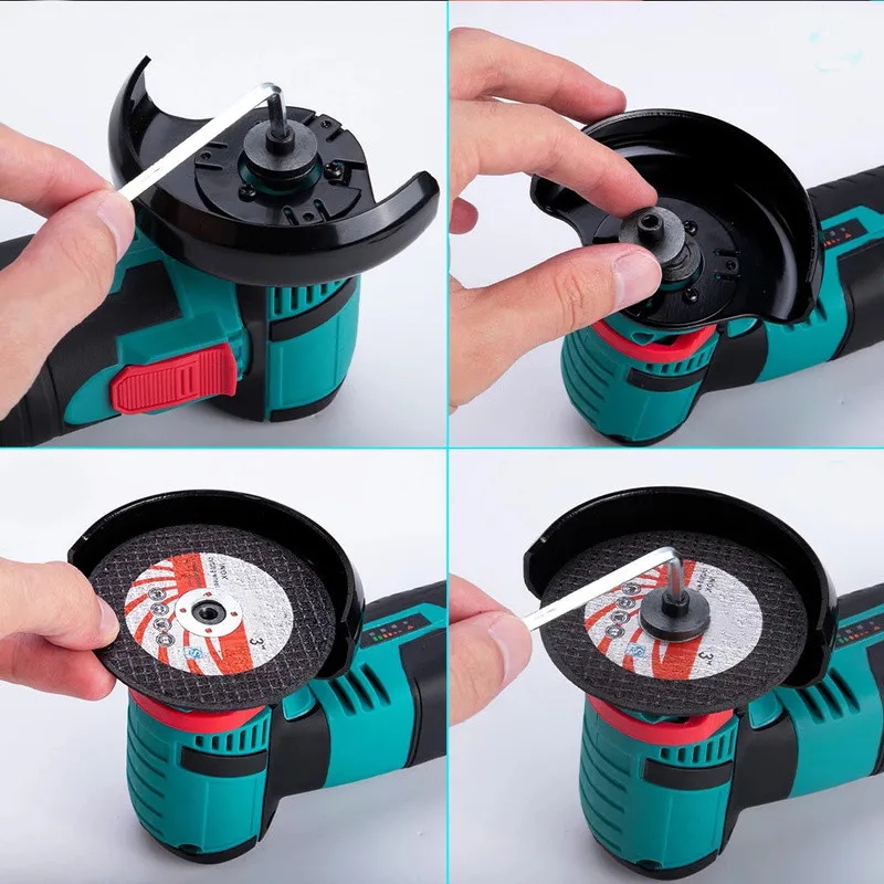 12V Мини угловая шлифовальная машина 2000 Вт электрическая для полировки Мощность