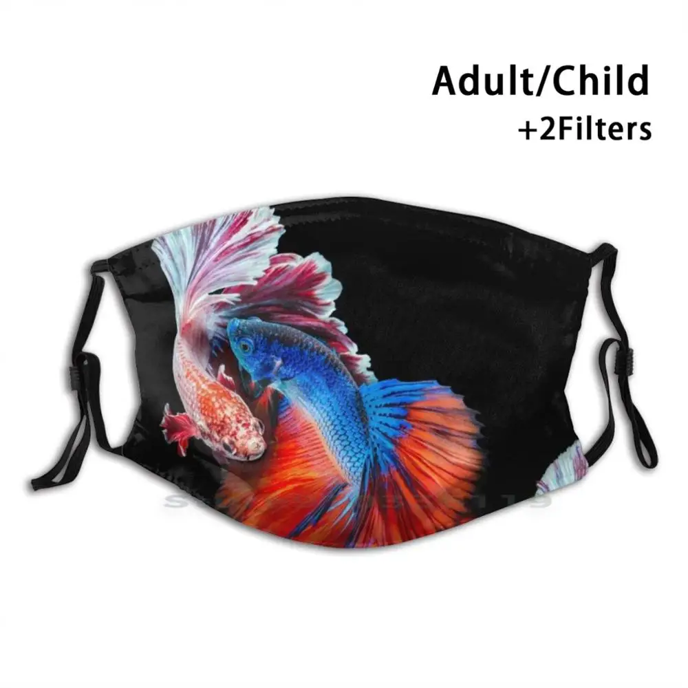 

Забавная маска для лица с фильтром Twain Betta Fish для взрослых и детей