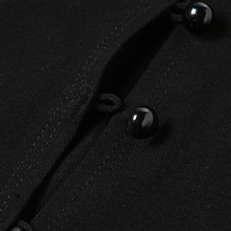 

2021 Casual With Buttons Black Short Sleeve T Shirts Hollow Out Solid Simple O Neck Crop Top Summer Slim Tops Women Streetwear