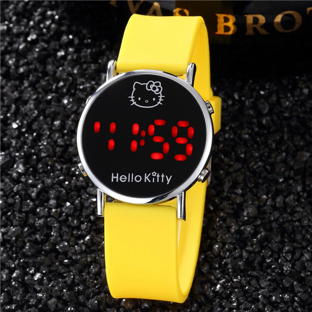 Белые Мультяшные часы детские наручные милые цифровые Relogio Enfant Led Reloj Для девочек
