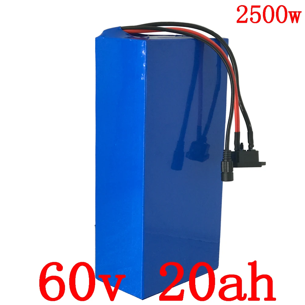 60V Батарея пакет 1500W 2000W 2500W литий 20AH Электрический велосипед электрический скутер