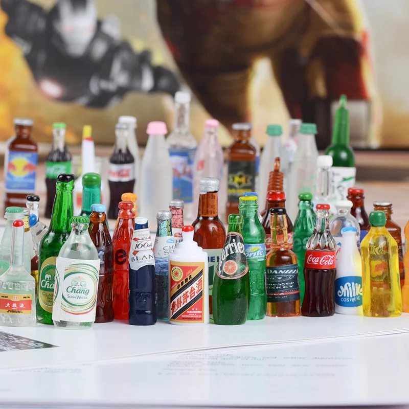 10 шт. миниатюрные фигурки из кабошона в виде 3d бутылки вина|Статуэтки и миниатюры|