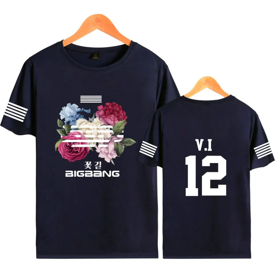 

Kpop BIGBANG Custom Printed T-shirt Man Woman Summer Short Sleeve Tshirts Hip Hop Style Casual Harajuku Streetwear Clothes