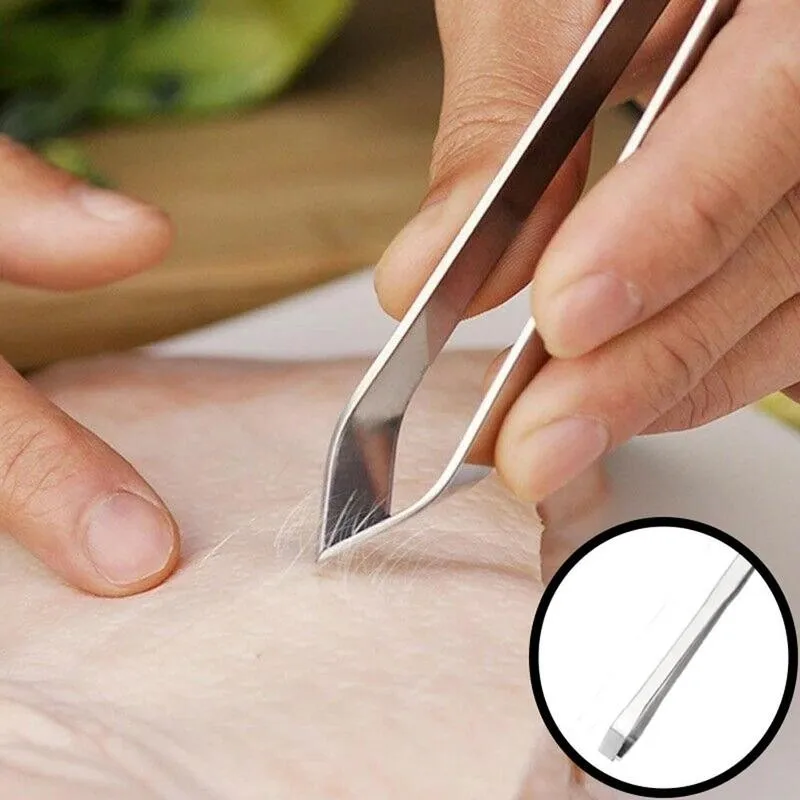 

1pc Steel Fish Bone Tweezers Pincer Clip Puller Remover Tongs Plucking Clamp Kitchen Gadgets Seafood Tools Metal Plier