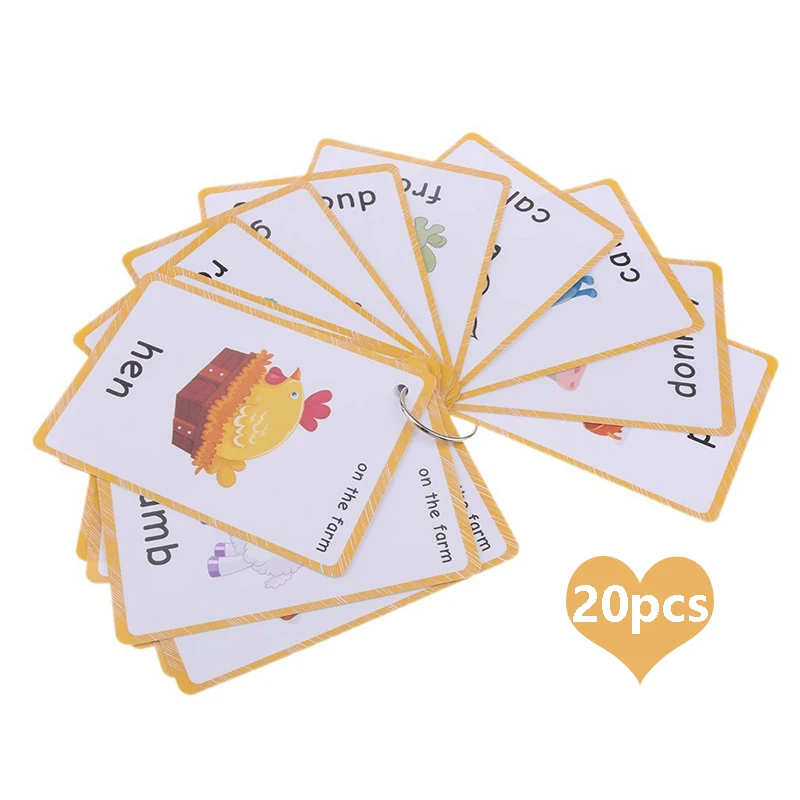 20 шт. детские развивающие карты-животные | Игрушки и хобби