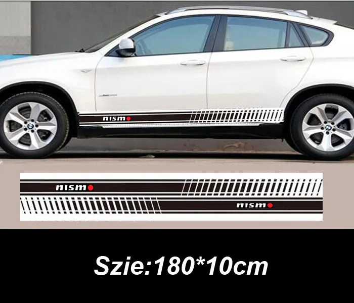 

2 шт. nismo боковые зеркала автомобиля, наклейка на кузов автомобиля внешней отделки Стикеры для Nissan Tiida Sunny QASHQAI кольцо для марта LIVINA TEANA X-TRAI