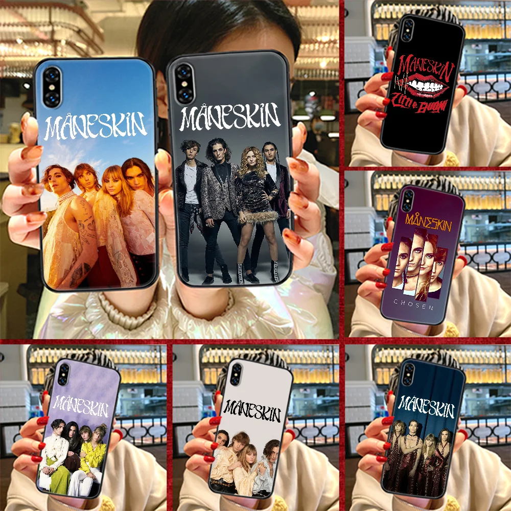 

Maneskin Damiano David Phone Case Cover Hull For iphone 5 5s se 2 6 6s 7 8 12 mini plus X XS XR 11 PRO MAX black 3D waterproof