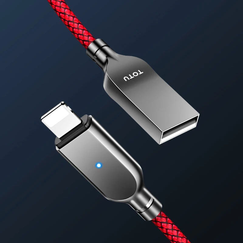 TOTU, популярный интеллектуальный usb-кабель для быстрой зарядки и отключения питания для Iphone Xs Max, зарядный кабель для Iphone X, 8, 7, 6 Plus, зарядное устройство
