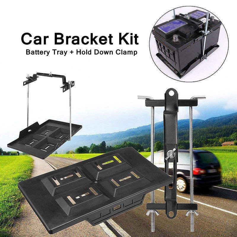

Set Battery tray Stabilized Storage Firm Metal+plastic Accessories Black+silver