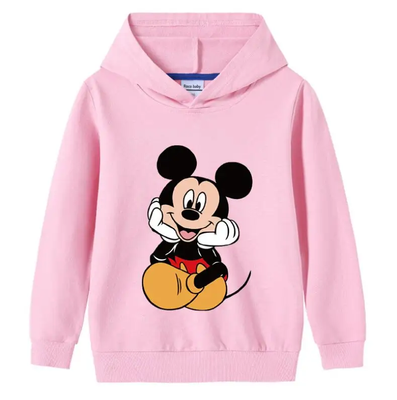 Детские толстовки Disney осенняя одежда для мальчиков с мультяшным рисунком