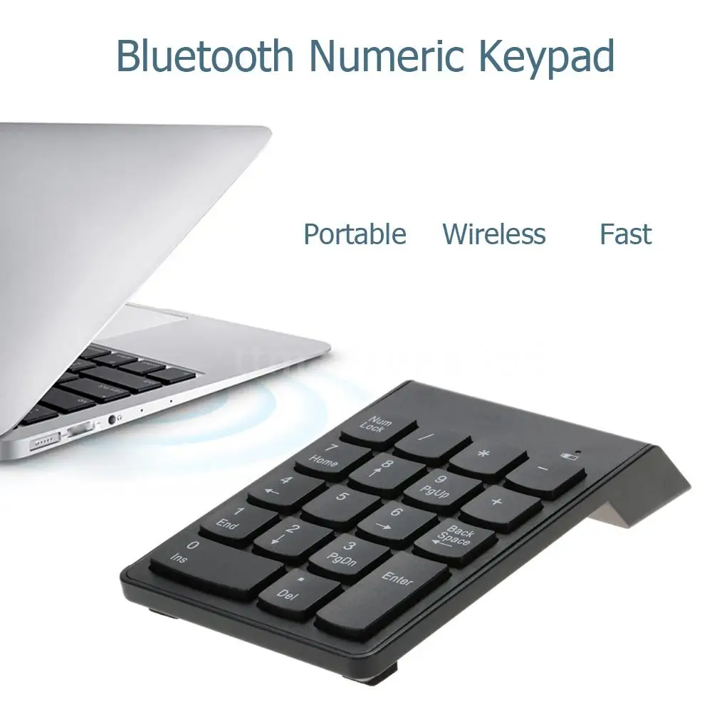 

Wireless Bluetooth Number Pad Numeric Keypad 18 Keys Digital Keyboard for Laptop Auto Sleep