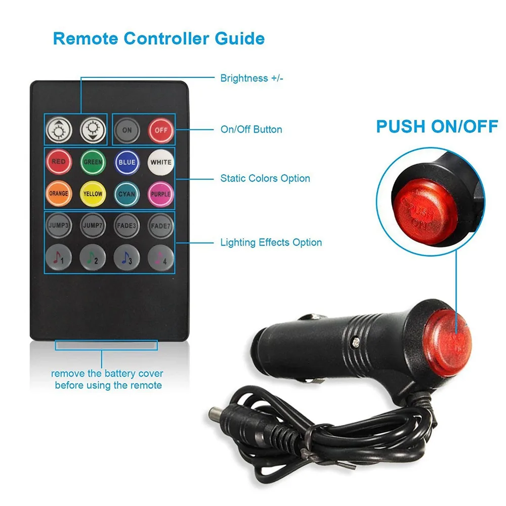 Автомобильная светодиодная внутренняя декоративная лента 12 В постоянного тока