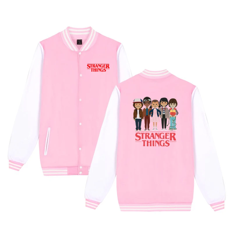 

Men Women Stranger Things Printing Jacket Boys Girls Fashion Long Sleeve Winter Jacket Casual Sportswear Cotton Popular Tops