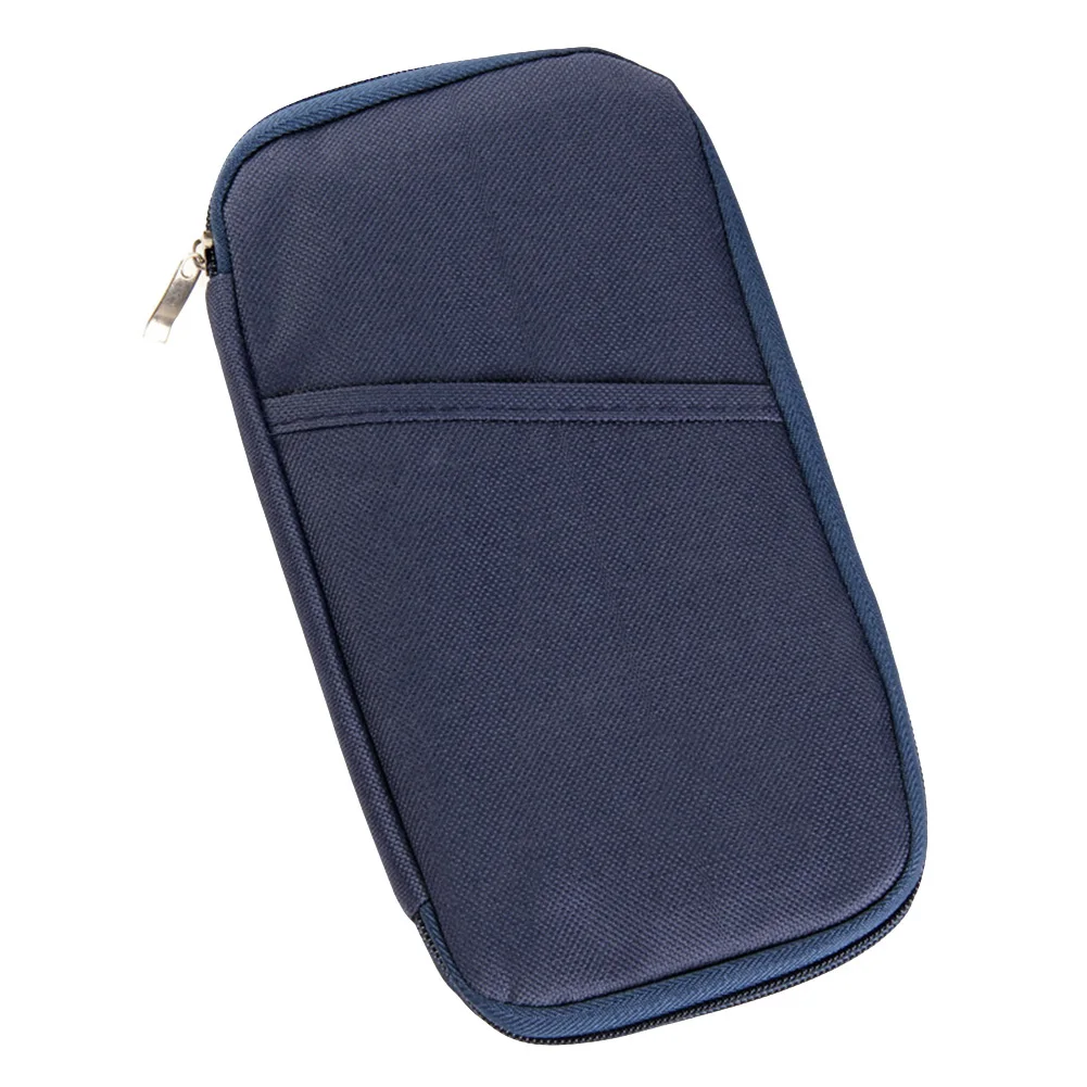 Высококачественный портативный однотонный кошелек унисекс для путешествий на