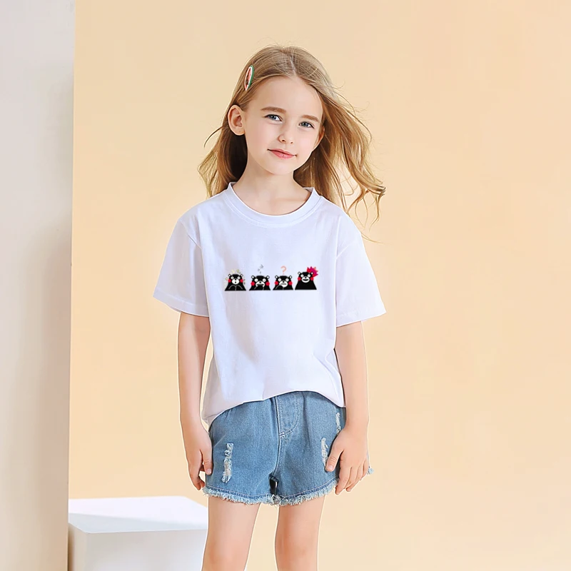 Летняя забавная футболка с мультяшным принтом хлопковые топы короткими рукавами
