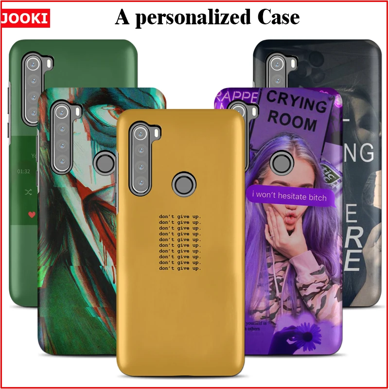 JOOKI для Xiaomi Redmi Note 8T 3D DIY Печать Жесткий ПК Пластиковый Чехол тонкий телефон задняя