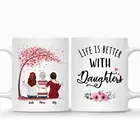 Индивидуальная кружка для матери и дочери, кофейные чашки на заказ, кружки, День матери, 1115 унции, RR2033