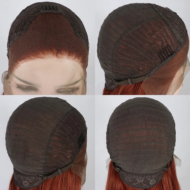

Gel-free natural hair line with dark blonde lace front wig hunting trim
