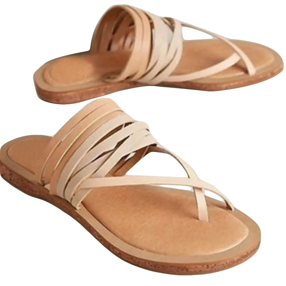 

Women's Roman Gladiator Thong Sandals Flat Flip flops Sandals Summer Beach Shoes