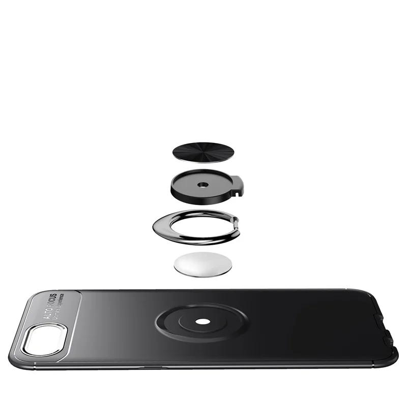 Для OPPO A1k Realme C2 чехол Невидимый Кронштейн Крышка для OPPO Realme C2 A1k кольцо Пряжка мягкий силиконовый корпус Fundas Coque