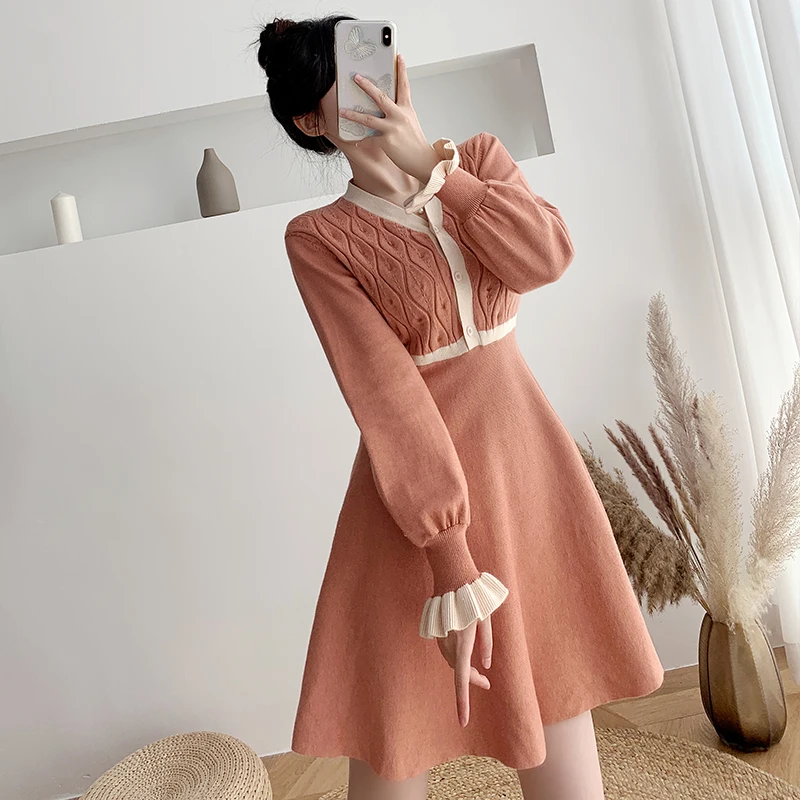 

robe ete femme 2020 autumn Women pullover Casual Sweater bodycon Dress robe femme Vestidos cardigan vrouw jurk kobieta sukienka